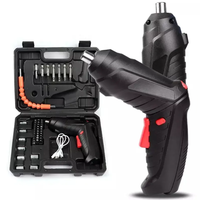 Tournevis électrique rechargeable avec batterie, moteur à balais 1300 tr/min, pour usage domestique, avec embouts et rallonge de douille