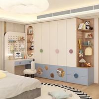 Armoire moderne pour enfants sur mesure avec tiroirs et étagères, meuble de rangement pour chambre à coucher, fournisseur de meubles OEM ODM