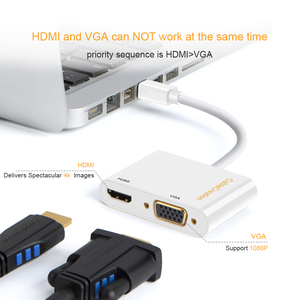 CableCreation Câble 2-en-1 Mini DP vers <span class=keywords><strong>HDMI</strong></span> VGA Converter Hub Compatible avec MacBook - Product Image 3
