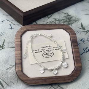 Bracelet porte-bonheur en argent pur 999 pour femmes, forme papillon, à porter au quotidien, bijoux perlés faits à la main, Design élégant - Product Image 3