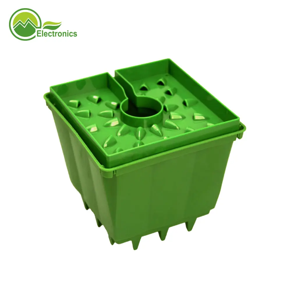 Pot en plastique de système hydroponique 4 6 8 pouces Irrigation Grow Pot Drip Cap pour Cube de laine de roche