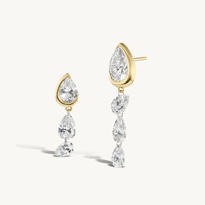 LOZRUNVE Set di Orecchini Pendenti in Argento Sterling 925 con Cristallo a Goccia, Stile Unico alla Moda Francese - Product Image 1