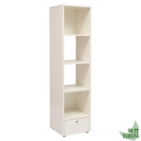 Meuble de rangement étroit avec 4 compartiments ouverts et tiroir inférieur, idéal pour petits espaces, salle de bain, cuisine, couloir, meuble de rangement autoportant