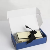 Boîtes d'expédition en carton ondulé biodégradable de qualité supérieure avec poignée, imperméables, en matériau recyclé écologique, revêtement UV, dorure à chaud