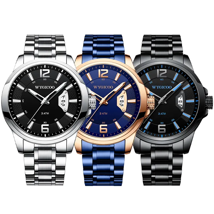 WYGICOO 사용자 정의 Reloj Relog Trendhim Uhren Montres Homme 패션 Relojes De Moda 세련된 Handwatch 패션 시계 남성용