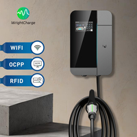 Tipo 1/Tipo 2/GBT/NACS 	 Cargador de Pared Inteligente de 7kW para Vehículos Eléctricos, Carga en el Lado del Vehículo, con Protección IP65, WiFi, RFID, OCPP Nivel 2