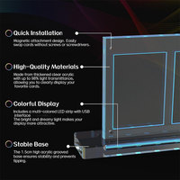 Support d'affichage de cartes en acrylique LED personnalisé en usine avec support magnétique pour cartes de sport de collection classées