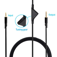 Kabel Pengganti Headphone, untuk Astro A40TR/A40/A10 Kontrol Volume Kabel Audio 3.5Mm Game