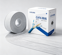 Câble Réseau LAN Cat6 24AWG Cuivre Pur Massif 4 Paires 8 Cœurs 1 Gbit/s UTP 305m 1000ft pour Commutateur Routeur Serveur Câblage de Rack