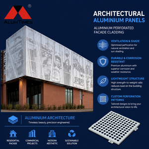 Revêtement de façade en aluminium perforé Alumtimes, bardage extérieur facile à assembler pour la rénovation de bâtiments - Product Image 1