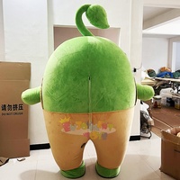 Guangzhou plaisir CE personnalisé gonflable vert graine poupée ensemble mignon dessin animé plantes adulte fête mascotte Costume