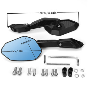 Espejo Retrovisor Plegable de Fibra de Carbono para Motocicleta, Scooter, Waterbird, BMW RR ADV, Espejo Grande - Product Image 2
