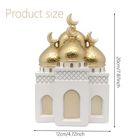 Ornements de tour de mosquée en résine faits à la main, décoration culturelle islamique, collection pour la maison, le bureau, décoration du Ramadan
