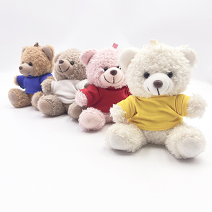 Mini oso de peluche suave, llavero de juguete, oso de peluche pequeño con camiseta de diferentes colores, oso de peluche, juguetes suaves de peluche para regalo de niños - Product Image 5