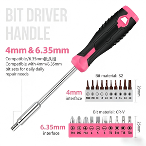 Pink Ladies' Toolbag130 Piece Home Tool Kit With Bag For Household Repair And Maintenance - Product Image 4