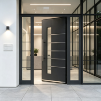 Porte d'entrée extérieure à rupture de pont thermique HUACAI, étanche, pour maison et jardin, directement de l'usine