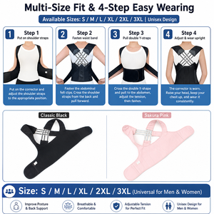 Supporto Invisibile per <span class=keywords><strong>Spalle</strong></span>, Fascia Protettiva Regolabile, Cintura di Supporto per Uomini e Donne, Attrezzatura Fitness - Product Image 4
