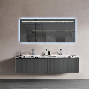 Luxury Modern Multi-Functional Storage <strong>Bathroom</strong> <strong>Vanity</strong> Set Wall Mount and Free Standing Ceramic Basin for Apartment Use