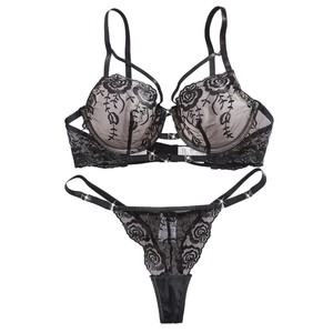 Conjunto de lencería sexy y romántica más vendido de 2026 para mujeres en Europa y América, con gasa, Rosa - Product Image 5