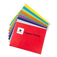 Carpeta de archivos de papel colgante con gancho directo de fábrica con logotipo personalizado Carpeta de suspensión de archivos colgantes de papel de tamaño A4 colorido para oficina