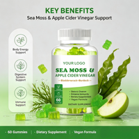 Gummies Détox Bien-être pour la Peau, les Cheveux, les Ongles et le Système Immunitaire à base d'Algues Marines, de Mousse de Mer et de Vinaigre de Cidre de Pomme