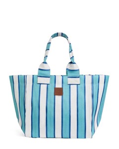 Custom Size Logo Colors <b>Zip</b> Closure Striped Recycled Nylon Large <b>Tote</b> Shopping <b>Bag</b> <b>Tote</b> <b>Bag</b> with Internal Pocket - Product Image 4