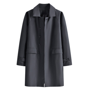 Gabardina Larga de Moda Coreana para <span class=keywords><strong>Hombre</strong></span>, Estilo Holgado, Larga hasta la Rodilla, Elegante, Compra en Grupo Transfronteriza, Abrigo Largo - Product Image 6