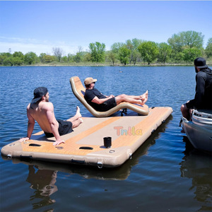 Plataforma <span class=keywords><strong>Flotante</strong></span> Inflable Resistente para Exteriores, con Sistema Drop-Stitch, para Piscina, Embarcaciones, Remolque Marítimo, Pesca y Otros Usos - Product Image 6