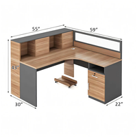 Bureau de bureau moderne OEM avec panneaux d'intimité