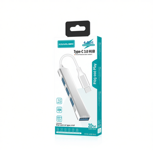 KOUVOLSEN Type-C3.0 <b>HUB</b> 4-Port USB3.0 High-Speed Expansion - Product Image 2