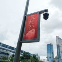4g/wifi métal publicité équipement affichage panneaux de billets pour vidéo extérieur Laternen écran signalisation numérique lampadaire écran led