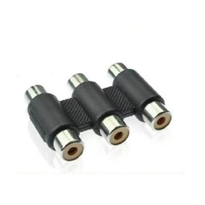 Conector RCA Phono Triple de Ángulo Recto, Color Rojo, Blanco y Amarillo, Conectores de Audio y Video con Aislamiento - Product Image 2