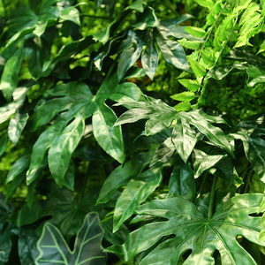 Panel de Pared de Plantas Artificiales con Protección UV, Estilo Selva, Verde, con Césped y Follaje, para Decoración de Fiestas de Cumpleaños - Product Image 5