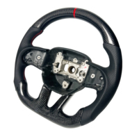 Volant sport en cuir et fibre de carbone noir pour vente directe, compatible avec Dodge SRT Challenger Hellcat Durango