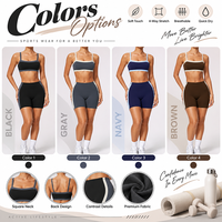 Ensemble de fitness GM Wholesale, 2 pièces, ensemble de yoga pour l'entraînement en plein air, effet sculptant, couleurs contrastées
