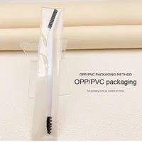 Applicateur de lifting des cils et des sourcils avec logo personnalisé, brosse à mascara double embout, pince à sourcils et cils, manche en plastique