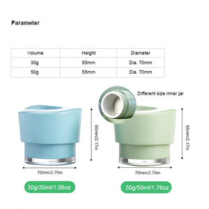 Pot à crème PS de forme spéciale pour les soins de la peau 30g/50g Bouteille de crème avec bouchon en plastique - Product Image 6