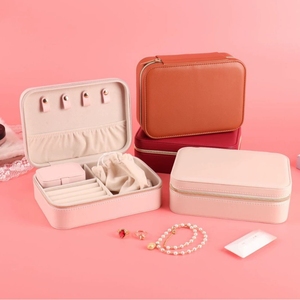 Étui de rangement pour bijoux de voyage EVERWIN avec fermeture à glissière, pour bagues, colliers, boucles d'oreilles, bracelets, sac de rangement pour bijoux - Product Image 3