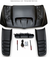Front Bumper TRX Style Grille/front Bumper with LED Fog Lights/hood (RAM 1500 19-23 Limited, Longhorn)