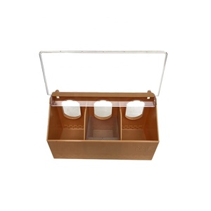 Neue Original Durable Hängen Kunststoff 2 Hols Taube Wasser Diy Pvc Vogel Feeder // - Product Image 5