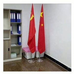 Más Vendidos 2024 Asta de Bandera para Oficina Interior con Base, Retráctil 2m 2.6m, de Acero Inoxidable Dorado y Plateado - Product Image 3