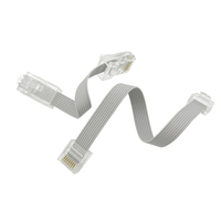 20cm RJ45 Cable Flexible Cable plano 8P8C Conector Cuerpo corto Enchufe modular