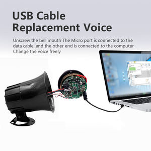 ไซเรนเสียงเตือนอุตสาหกรรมอัจฉริยะ MP3 12V DC สำหรับยานยนต์ พร้อมเครื่องเล่น MP3 แบบ USB กำลังไฟ 30W เหมาะสำหรับอะไหล่รถยนต์ - Product Image 6