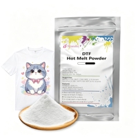 Poudre adhésive thermofusible DTF blanche haute élasticité lavable TPU 1kg 132-150 Impression numérique Transfert thermique fin pour vêtements