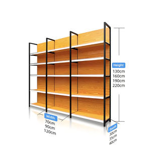 Tùy chỉnh có thể điều chỉnh tháo rời siêu thị Gondola kệ hoặc cửa hàng Kệ bán lẻ cửa hàng hiển thị Rack với thiết kế 3D - Product Image 2
