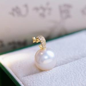 Pendentif en argent S925 avec perles rondes plates de 10 à 13 mm, accessoires de perles DIY pour la fabrication de bijoux, support vide, collier simple 31143 - Product Image 3