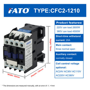 Modular Din Rail AC từ <span class=keywords><strong>Contactor</strong></span> điều khiển tự động động cơ đảo chiều 9A 12A 18A 220V/380V 3 cực - Product Image 6