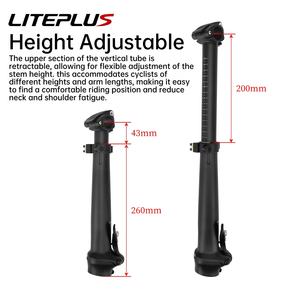 <span class=keywords><strong>Tige</strong></span> de guidon pliable LITEPLUS en alliage d'aluminium, télescopique à 2 sections, réglable pour vélos pliants - Product Image 4