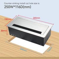 Prise de courant de bureau avec 1 prise standard chinoise, 2 ports réseau, 2 ports microphone, 4 ports USB pour le transfert de données