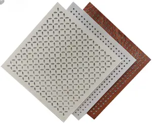 Panneau Cloisons sèches Plaque de plâtre Carreaux aluminium Matériau plafond acoustique Carreaux de plâtre perforés